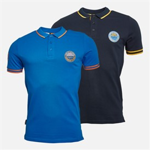 Tokyo Laundry Mens Prost Two Pack Polo Shirts Sky Captain Navy/Jet Blue