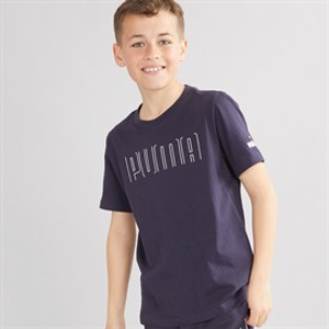 Puma Junior Boys Puma Sport Graphic T-Shirt Puma Navy