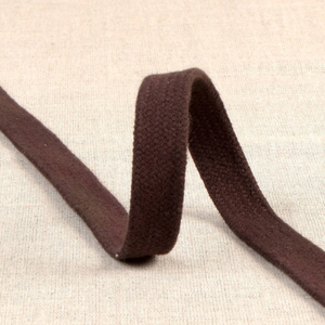 Cordon tressé plat pour sweat - Marron foncé