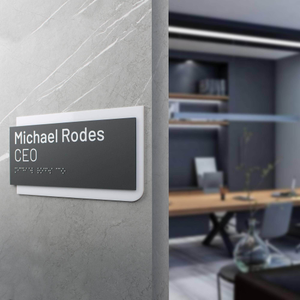 Custom Acrylic Door Sign with Braille — Element Design