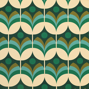ANTE DECOR Santa Cruz Printed Cotton Fabric Emerald