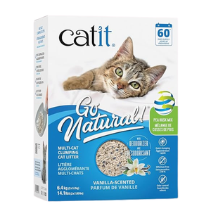 Catit Go Natural - Pea Husk with Bentonite  Clay Cat Litter - Vanilla