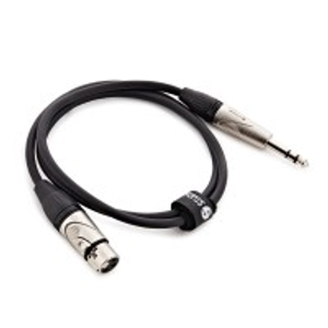 Studiospares Standard XLR (F) - 6.35mm TRS Cable, 1m