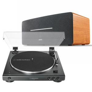 Audio-Technica LP60XBT Turntable + Edifier D12 Maple Bluetooth Speaker Package
