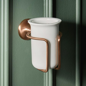 Milano Elizabeth - Traditional Wall Hung Tumbler with Holder - Brushed Copper
