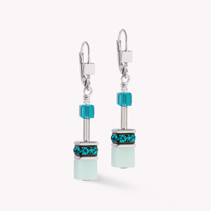 DELUXE GEOCUBE Earrings Green Amazonite