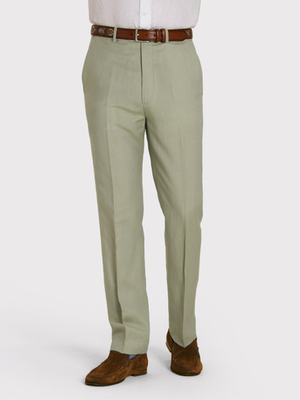 Sage Green Linen & Wool Trousers