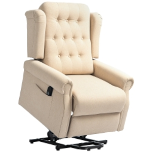 HOMCOM 45° Lifting Riser and Recliner Armchair  - Beige