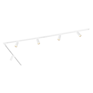 3m LED Track Lighting - 5 Track Spotlights - GU10 - Dimmable - White - Single Circuit