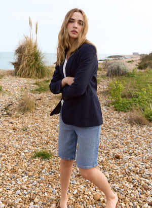 Britney Organic Cotton Stretch Denim Shorts - UK 10 | EU 36 | US 06 / Light Indigo