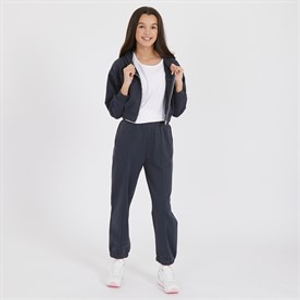 MINOTI Girls Fleece Tracksuit Dark Grey