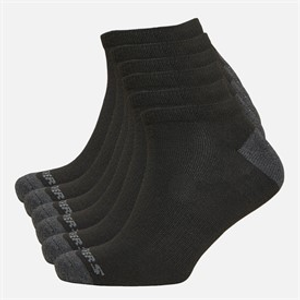 SKECHERS Mens Six Pack No Show Socks Black