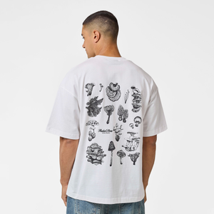 Mushroom Sketch T-Shirt | Off White