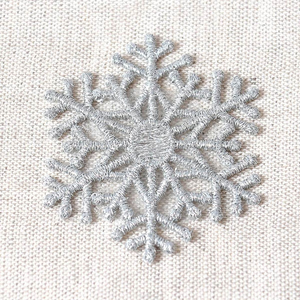Écusson thermocollant grand flocon - Argent