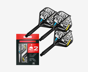 Target Darts Chris Dobey K-Flex No.2 Intermediate - Black (Pack of 3)
