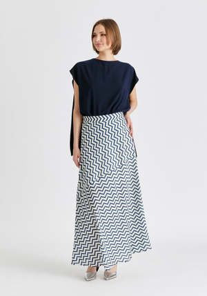 Maxi Skirt in Zigzag Pattern