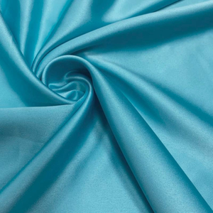 Tissu satin extensible - Bleu turquoise