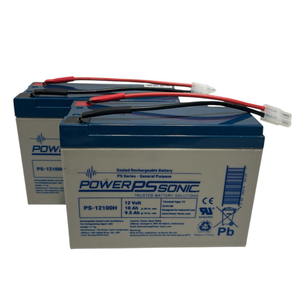 2 x 12 Volt 10Ah Lead Acid Battery Rechargeable for Waverunner Bait Boats with Tamiya Male Connector - Power Sonic