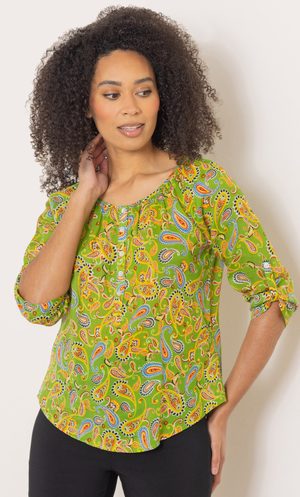 Paisley Printed Top - Green