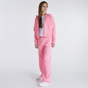 Juicy Couture Girls Zip Through Hoodie And Wide Leg Joggers Set Sachet Pink