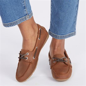 Chatham Marine Womens Agios Deck Shoes Dark Tan