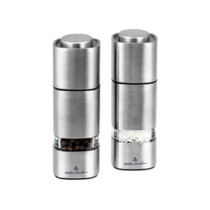 Wilkie Brothers - Square Salt and Pepper Mill Set Stainless Steel 13cm