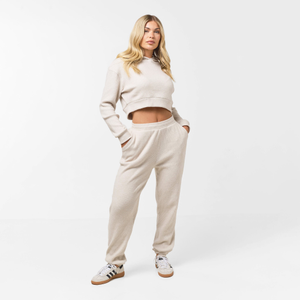 Ribbed Knitted Tracksuit | Oat