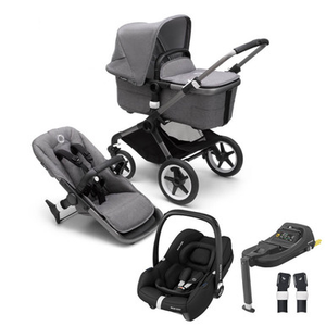 Bugaboo Fox 3 Complete with Cabriofix i-Size & Base - Graphite/Grey Melange