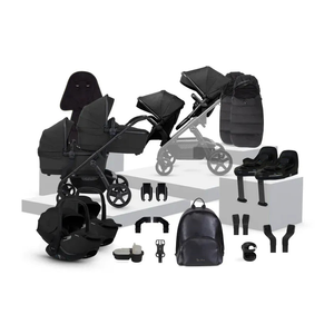 Silver Cross Wave 3 Twin Travel System - Onyx