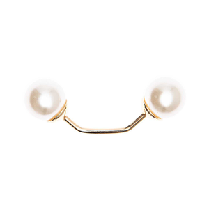 Epingle à vis 2 tête branche or 48 mm - Crème