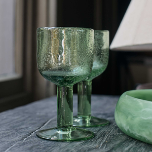 Elsbeth Wine Glass, Green