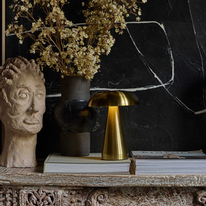 Zenith Portable Table Lamp, Gold