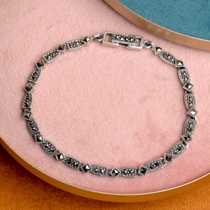 Signature Silver Marcasite Bracelet