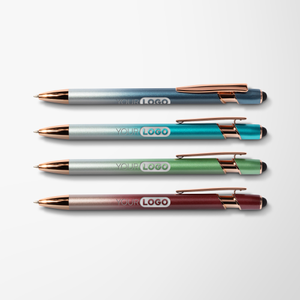 Engraved Metallic Ombré Alpha Stylus Pen with Rose Gold Trim