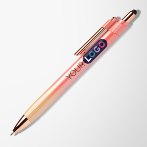 Full Color Ombré Monroe Stylus Pen with Rose Gold Trim