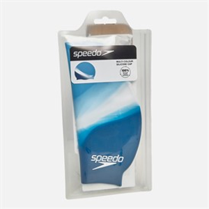 Speedo Silicone Swimming Cap Blissful Blue/Aegean Blue/White