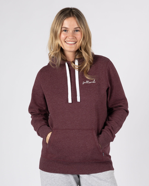 Essential Womens Pop Hoodie in Dark Purple