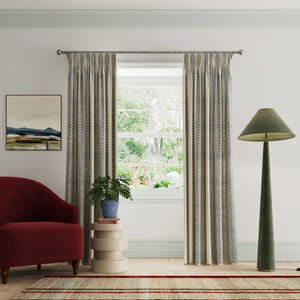 Fintra Stripe Lined Curtains, Blue/Red