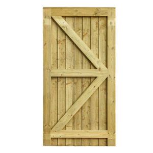 Green 1.75M x 0.9M Fully Framed Premium Feather Edge Garden Gate
