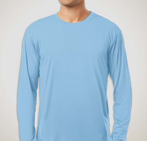 AllPro Interlock UPF 50 Long Sleeve Performance Shirt - Carolina Blue