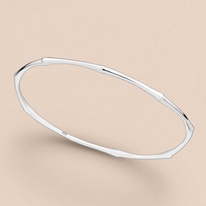 Tempest Serre Silver Bamboo Bangle