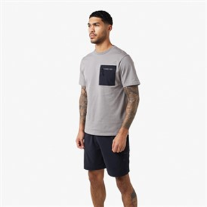 Closure London Mens Tech Zip T-Shirt And Shorts Set Stone/Black