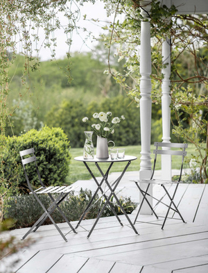 Rive Droite Bistro Set - Steel, Silver, Small