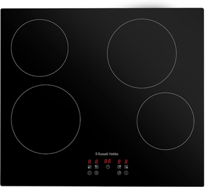Russell Hobbs RH60EH413B 59cm Electric Hob 4 Cooking Zones Ceramic Cooktop Black
