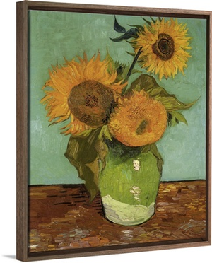 Three Sunflowers In A Vase, 1888
