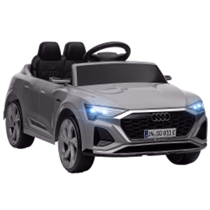 AIYAPLAY Audi Q8 e-tron Sportback Licensed 12V Ride on Car w/ Remote, 4 Spring Suspension Wheels, Headlamps, Music, Horn - Grey