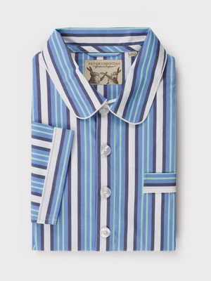 Blue & Turquoise Cotton Nightshirt