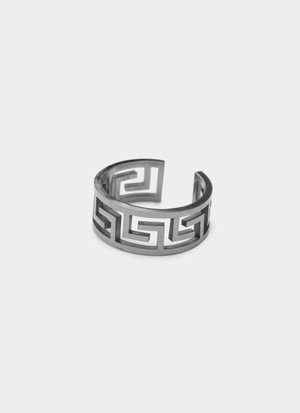 Vendetta Greca Link Ring - Stainless Steel