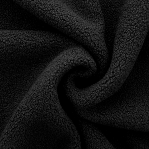 Tissu fourrure bouclette Teddy - Noir
