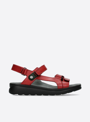 Mile - red leather - Red, 40